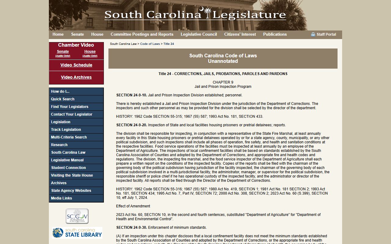 Edgefield County jail mugshots South Carolina jail standards source